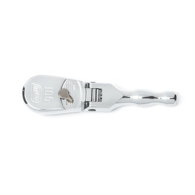 GEARWRENCH 3/8 in. Drive 90-Tooth Full Polish Stubby Flex Teardrop Ratchet