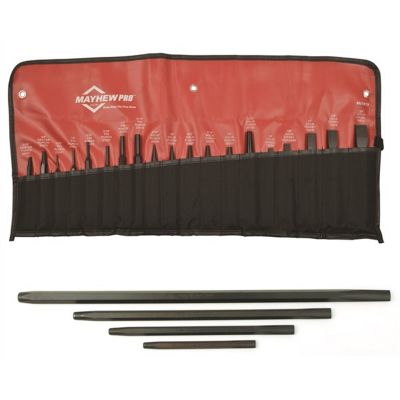Mayhew 19-Piece Punch/Chisel Set +Free 4-Piece Bearing Race Punch Set