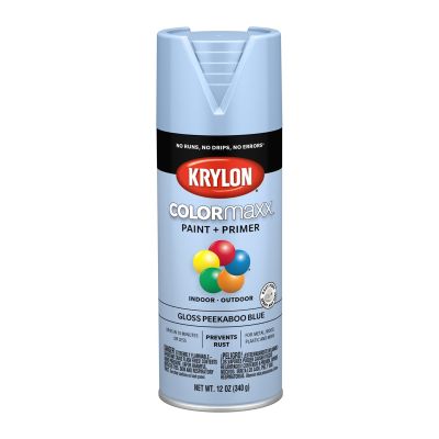 Krylon COLORmaxx Paint + Primer, Gloss Peekaboo Blue