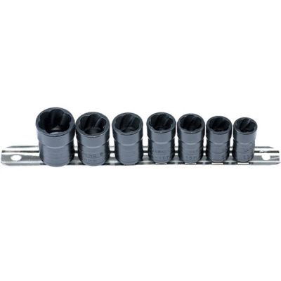 3/8? Drive 7 Piece Twist Socket Oil Drain Plug Removal System