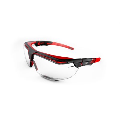 UVEX AVATAR GLASSES OTG BLK/RED, CLEAR HC