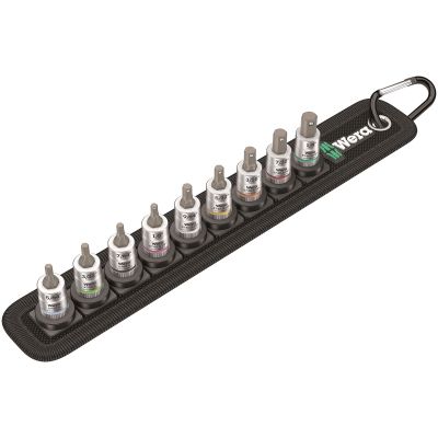 9PC Socket Set on Belt 3/8IN