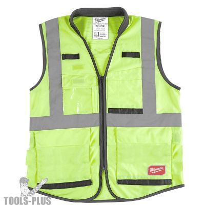 Milwaukee Hi-Vis Yellow Performance Safety Vest, Size XXL/XXXL