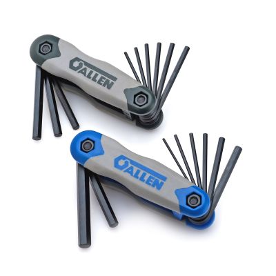 17 Piece Dual Material Fold-up Inch, Metric Hex Key Set