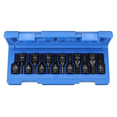 GRE1298HC image(0) - 13 PC 3/8" DR FRACTIONAL & METRIC HEX DRIVER SET