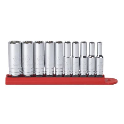 KDT80305 image(0) - 10PC 1/4" DRIVE 6PT DEEP SAE SOCKET SET