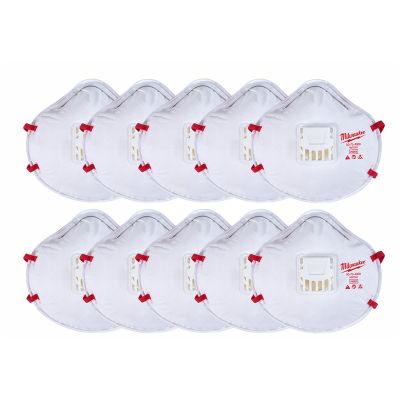 10-Pack N95 Valved Respirator