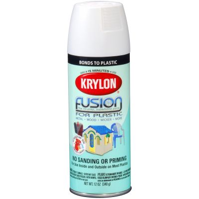 Krylon Fusion for Plastic; Flat White; 12 oz. Aerosol