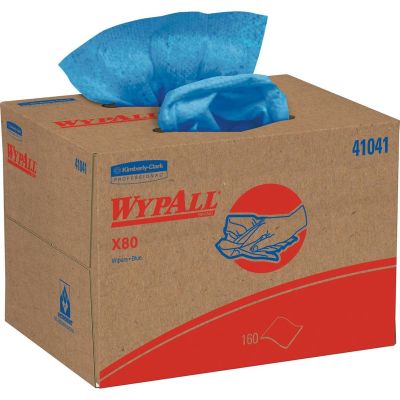 Kimberly Clark WYPALL X80 Blue Wiper Towels (160 Sheets)