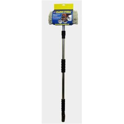 Flow Through All Side Wash Brush, 10" Wide, with Variable Water Control, Handle Extends to 68"