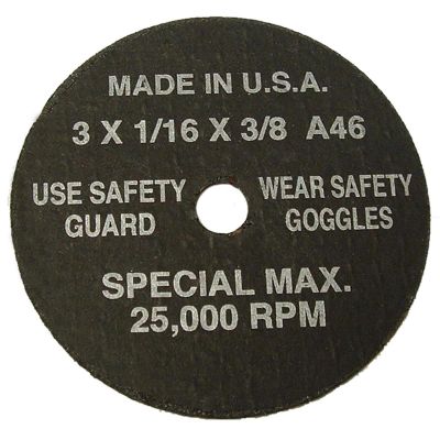 SGT94860 image(0) - 5PK CUTOFF WHEEL 3" X 1/16 X 3/8 5PK