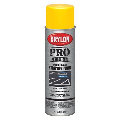Krylon Professional Solvent Based Striping Paint; Highway Yellow; 18 oz. Aeroso
