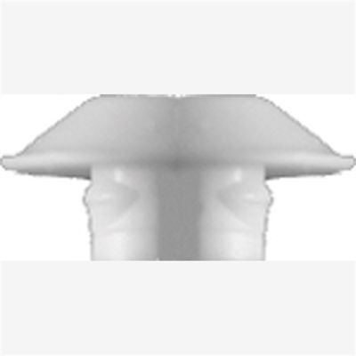 Flush Type White Plastic Hole Plugs, Hole size: 1/4", Head size: 1/2", Quantity: 10