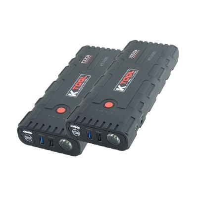 2 PACK of Jump Starter/Power Supply Kit 18,000 mAh