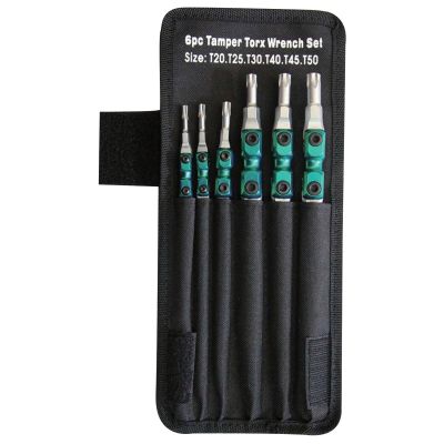 6 Piece 180 Degree Swivel Tamper Torx Wrench Set