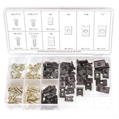 KTI00084 image(0) - 170-Piece U-Clip and Screw Assortment Kit