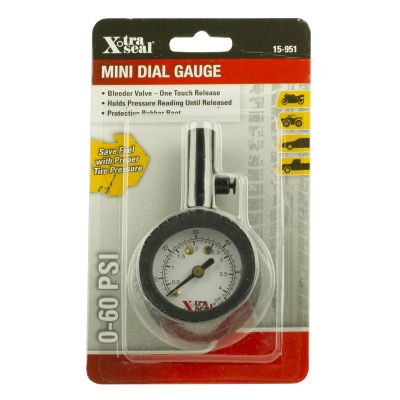 DIAL GAUGE W/TIRE TREAD, 0 - 60PSI