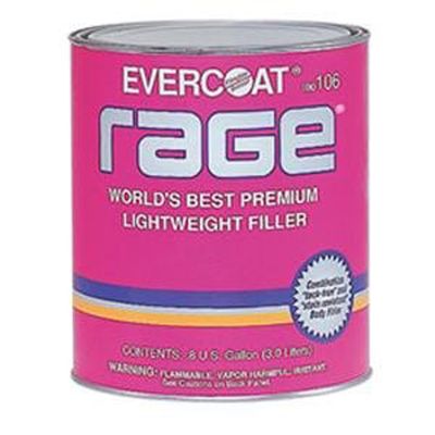Rage Premium Lightweight Body Filler, Quart