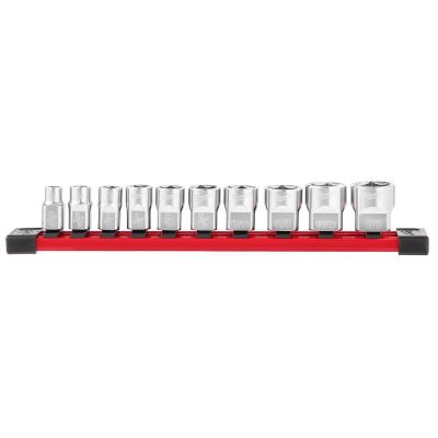 MLW48-22-9403 image(0) - 10pc 3/8 in. SAE Sockets with FOUR FLAT™ Sides