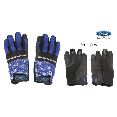Ford Tools Anti-Slip Silicone Palm Gloves, Size Medium