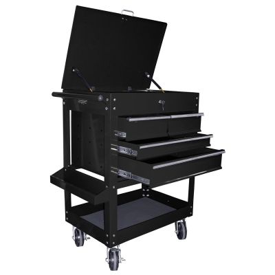 KTI75145 image(0) - Heavy Duty 4-Drawer Service Cart, Black