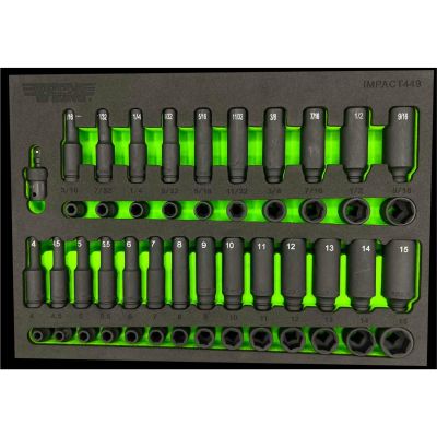 VIMIMPACT449 image(0) - 1/4" DR MASTER  IMPACT SOCKET SET 49 PC