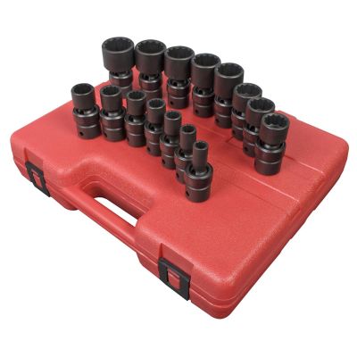 SUN2856 image(0) - 15 PC 1/2" DR 12 PT SAE UNIVERSAL IMPACT SOCKET