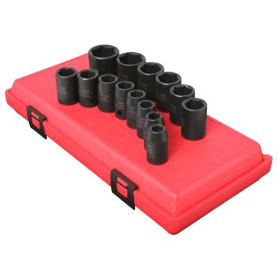 SUN2652 image(0) - SOCKET SET IMPACT 1/2IN. DRIVE 14 PC STD METRIC