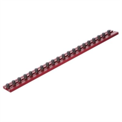 VIMMR12R20A image(0) - VIM Tools 12 in. Red Magrail TL Magnetic Socket Holder w/ 20 - 1/4 in. Studs