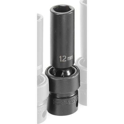 GRE1012UMD image(0) - SOC 12MM 3/8D IMP UNIV 6PT DP BLK