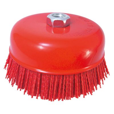 AST4546 image(0) - 6" Nylon Bed Brush, Red, 5/8" thread