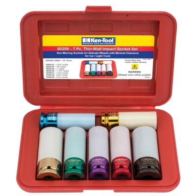 KEN30259 image(0) - 7PC THIN-WALL IMPACT SOCKET SET