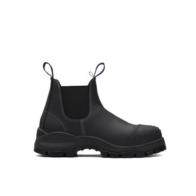 BLU990-030 image(0) - Steel Toe Elastic Side Slip-on Boots, Water Resistant, Bump Cap, Black