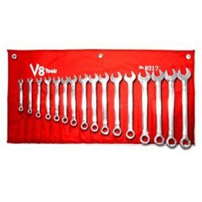 V8T9317 image(0) - 17PC STANDARD LENGTH COMBO WRENCH SET, MM