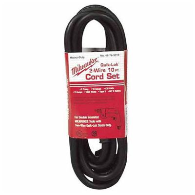 MLW48-76-5010 image(0) - 10 FT. DOUBLE INSULATED 2-WIRE QUIK-LOK CORD