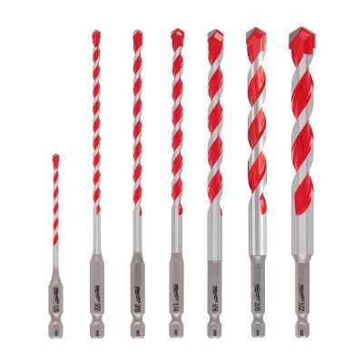 MLW48-20-9057 image(0) - 7pc. Large SHOCKWAVE™ Carbide Hammer Drill Bit Kit