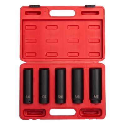 SUN2845 image(0) - 1/2" DR.EXTRA DEEP SAE SOCKET SET 5PC