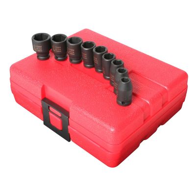 SUN1809 image(0) - SOCKET SET IMPACT 1/4IN. DRIVE 9 PC.STD. METRIC