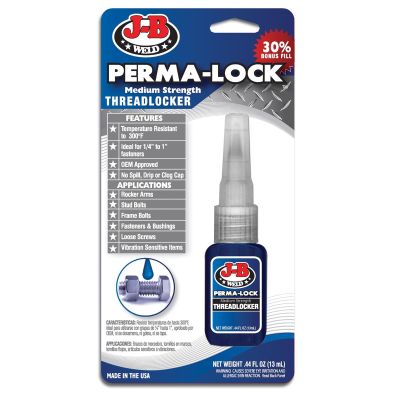 JBW24213 image(0) - J-B Weld Perma-Lock 13 Ml. Blue Threadlocker