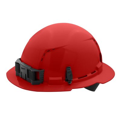 MLW48-73-1209 image(0) - Red Full Brim Vented Hard Hat w/4pt Ratcheting Suspension - Type 1, Class C