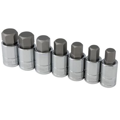 TIT16157 image(0) - 7-PC 1/2" DR METRIC LARGE HEX