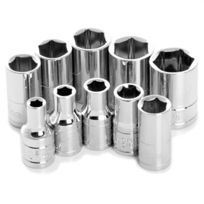 WLMW36202 image(0) - 10 Pc 1/4" Dr 6pt MM Skt Set