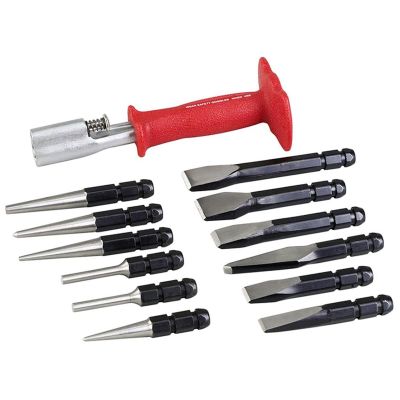 OTC4605 image(0) - QUICK CHANGE PUNCH AND CHISEL 12PC