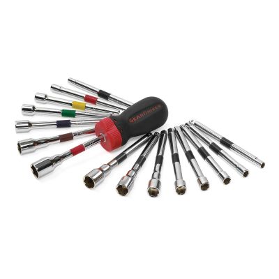 KDT8916 image(0) - 16 PC COMBO GEARED NUT DRIVER SET