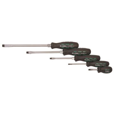 KTI16001 image(0) - SCREWDRIVER SET SLOTTED 5 PC SET