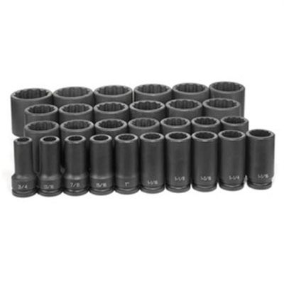 GRE8129D image(0) - 3/4" Dr. 12 Pt. 29 Piece Deep Fract. Master Set