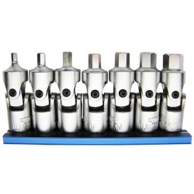 VIMUJM400 image(0) - VIM Tools 7-Piece Universal Joint Metric Hex Driver Set, 3 mm - 10mm