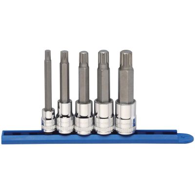 KDT80874 image(0) - 5-Pc 3/8" & 1/2" Drive Long Triple Square Bit Set