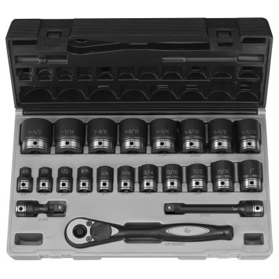 GRE82222 image(0) - 1/2" Dr. 22pc Fractional Duo-Socket Set - 12 Pt.