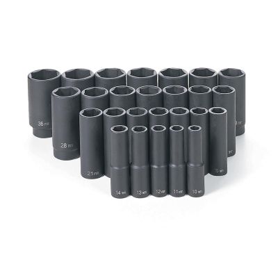 GRE1326MD image(0) - 26 PC 1/2" DR DEEP LENGTH METRIC MASTER SET